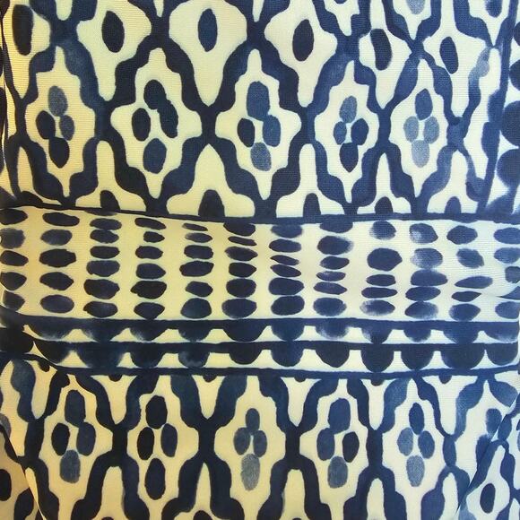 Mara Hoffman Listello Blue & White Mina Bandeau Cutout One Piece Swimsuit - Picture 6 of 7